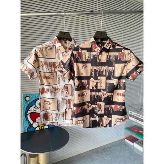 2023SS On-hand stock available Overseas celebrity favorite short-sleeved shirt HERMES Hermes 2023SS On-hand stock available Overseas celebrity favorite short-sleeved shirt HERMES Hermes