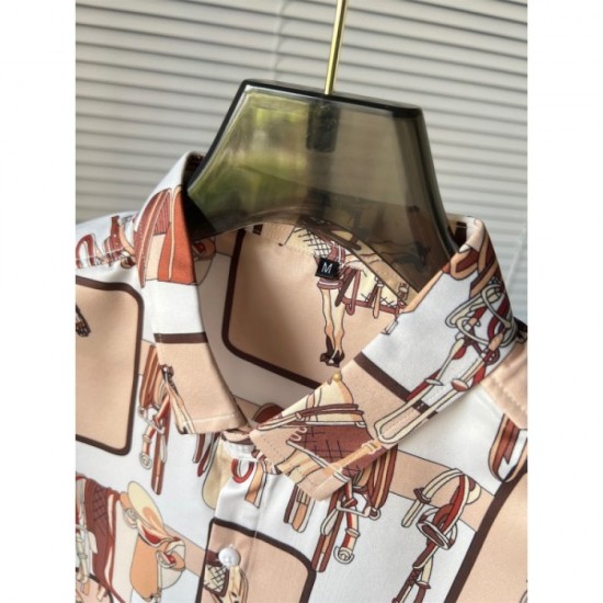 2023SS On-hand stock available Overseas celebrity favorite short-sleeved shirt HERMES Hermes 2023SS On-hand stock available Overseas celebrity favorite short-sleeved shirt HERMES Hermes