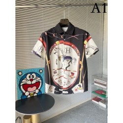 2023SS latest fashionable logo short-sleeved shirt HERMES Hermes