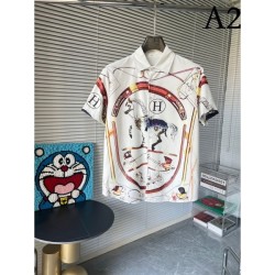 2023SS latest fashionable logo short-sleeved shirt HERMES Hermes