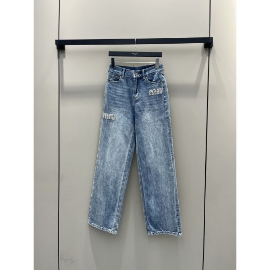 MIU MIU 2023FW straight jeans Autumn limited special price MIU MIU 2023FW straight jeans Autumn limited special price