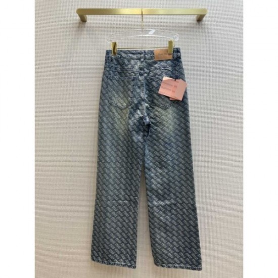 2023FW Straight Jeans MIU MIU New overseas limited edition 2023FW Straight Jeans MIU MIU New overseas limited edition