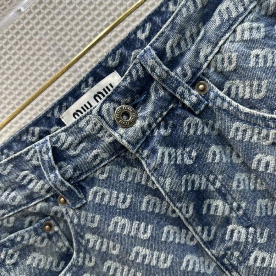2023FW Straight Jeans MIU MIU New overseas limited edition 2023FW Straight Jeans MIU MIU New overseas limited edition