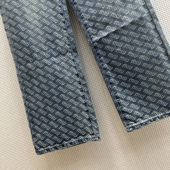 2023FW Straight Jeans MIU MIU New overseas limited edition 2023FW Straight Jeans MIU MIU New overseas limited edition