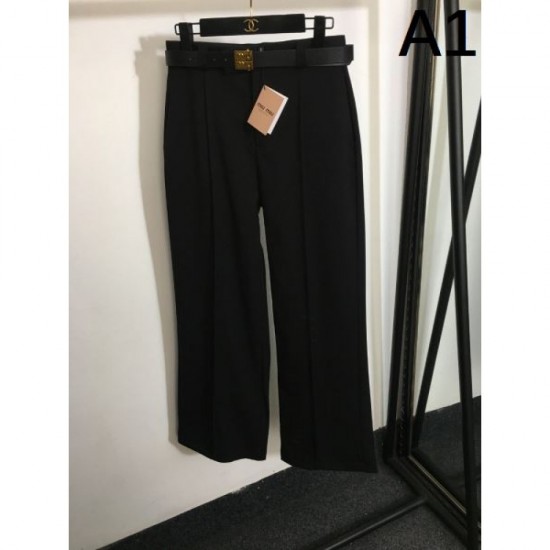 MIU MIU Miu Miu Popular Original 2023FW Wide Pants MIU MIU Miu Miu Popular Original 2023FW Wide Pants