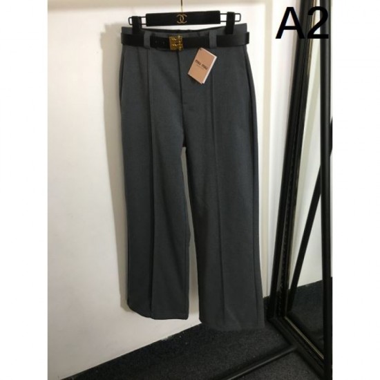 MIU MIU Miu Miu Popular Original 2023FW Wide Pants MIU MIU Miu Miu Popular Original 2023FW Wide Pants