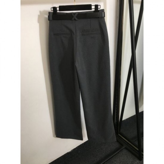 MIU MIU Miu Miu Popular Original 2023FW Wide Pants MIU MIU Miu Miu Popular Original 2023FW Wide Pants