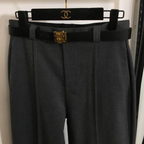 MIU MIU Miu Miu Popular Original 2023FW Wide Pants MIU MIU Miu Miu Popular Original 2023FW Wide Pants