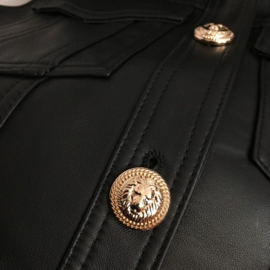 BALMAIN Balmain 2023FW leather vest Finished in a sexy style BALMAIN Balmain 2023FW leather vest Finished in a sexy style