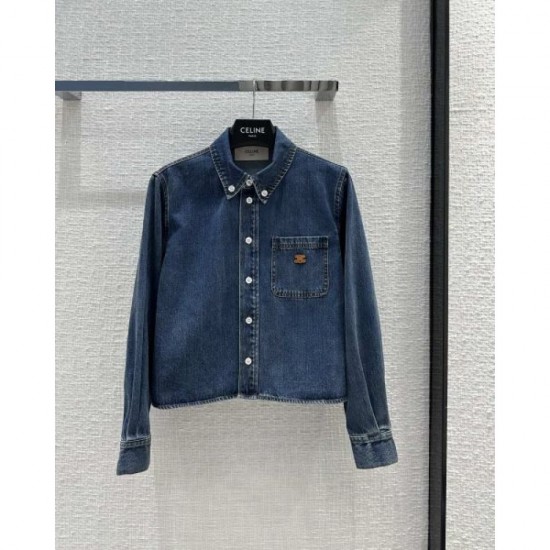 2023FW Denim shirt CELINE CELINE High fashion sense 2023FW Denim shirt CELINE CELINE High fashion sense