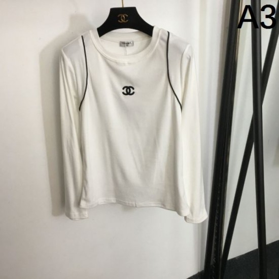 CHANEL Autumn/Winter New Popular Brand 2023FW Long Sleeve T-Shirt CHANEL Autumn/Winter New Popular Brand 2023FW Long Sleeve T-Shirt