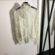 DIOR Fashion trend 2023SS see-through lace shirt tops DIOR Fashion trend 2023SS see-through lace shirt tops