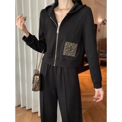 FENDI classic street style 2023FW top and bottom set