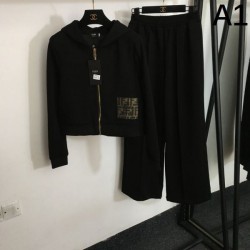 FENDI classic street style 2023FW top and bottom set