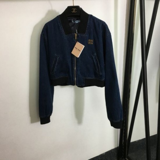 2023FW Denim coat MIU MIU Miu Miu classic style 2023FW Denim coat MIU MIU Miu Miu classic style