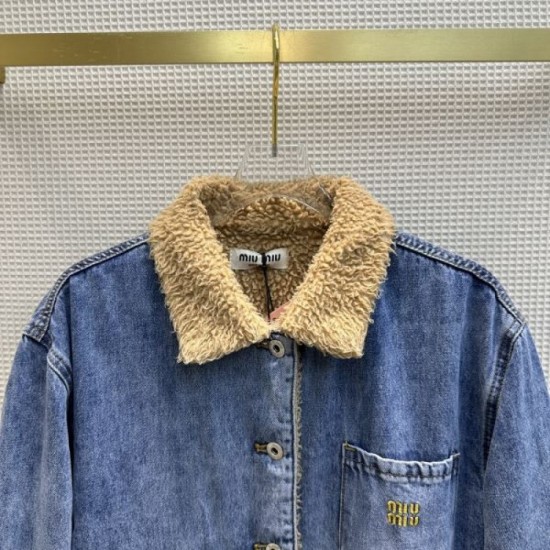 2023FW Denim coat MIU MIU Autumn limited special price 2023FW Denim coat MIU MIU Autumn limited special price