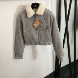 2023FW MIU MIU Miu Miu Final Price Sale Denim Coat