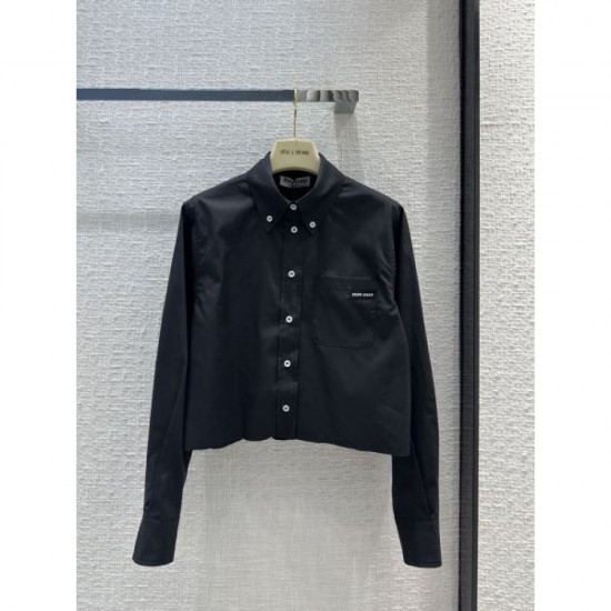 2023FW MIU MIU Miu Miu Autumn/Winter Trend Long Sleeve Shirt 2023FW MIU MIU Miu Miu Autumn/Winter Trend Long Sleeve Shirt