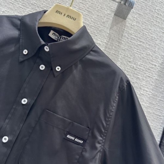 2023FW MIU MIU Miu Miu Autumn/Winter Trend Long Sleeve Shirt 2023FW MIU MIU Miu Miu Autumn/Winter Trend Long Sleeve Shirt