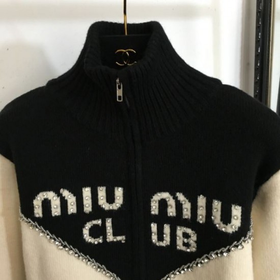MIU MIU Shining luxury 2023FW knit cardigan MIU MIU Shining luxury 2023FW knit cardigan