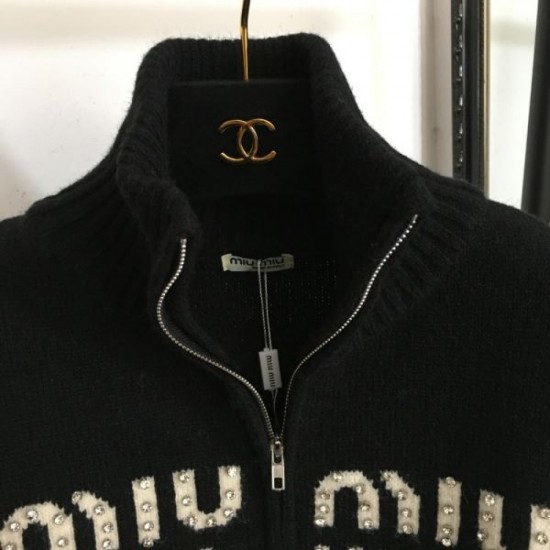 MIU MIU Shining luxury 2023FW knit cardigan MIU MIU Shining luxury 2023FW knit cardigan