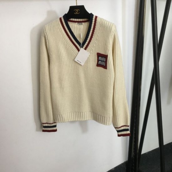 MIU MIU Featured Points 2023FW Pullover Knit MIU MIU Featured Points 2023FW Pullover Knit