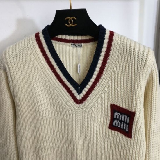 MIU MIU Featured Points 2023FW Pullover Knit MIU MIU Featured Points 2023FW Pullover Knit