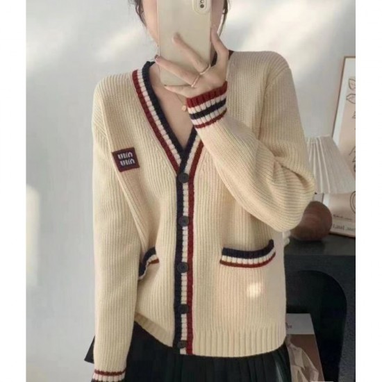 MIU MIU Top Trend 2023FW Knit Cardigan MIU MIU Top Trend 2023FW Knit Cardigan