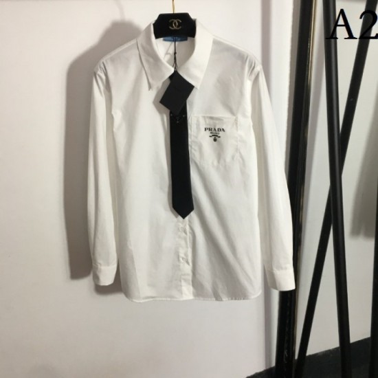 PRADA Prada popular let shop 2023SS long sleeve shirt PRADA Prada popular let shop 2023SS long sleeve shirt