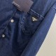 2023FW Denim Shirt PRADA Stylish Style 2023FW Denim Shirt PRADA Stylish Style