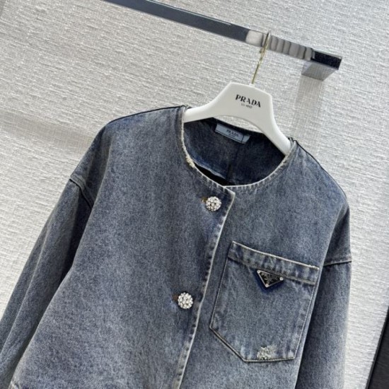 2023FW PRADA New winter denim coat that is in short supply 2023FW PRADA New winter denim coat that is in short supply