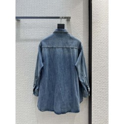 2023FW Denim Shirt YSL Yves Saint Laurent This is perfect