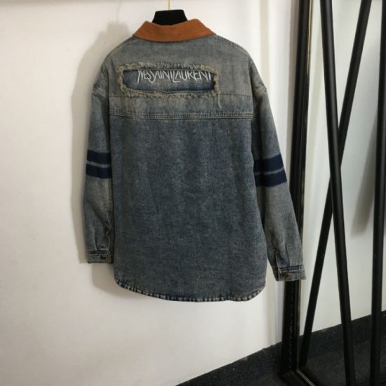 2023FW YSL Yves Saint Laurent Limited gift denim coat 2023FW YSL Yves Saint Laurent Limited gift denim coat