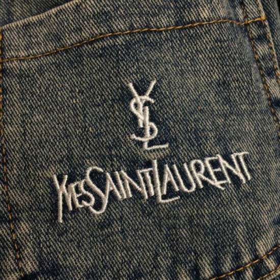 2023FW YSL Yves Saint Laurent Limited gift denim coat 2023FW YSL Yves Saint Laurent Limited gift denim coat