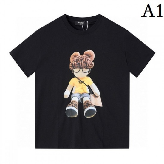 FENDI Fendi short-sleeved T-shirt 2023SS perfect for summer outings FENDI Fendi short-sleeved T-shirt 2023SS perfect for summer outings
