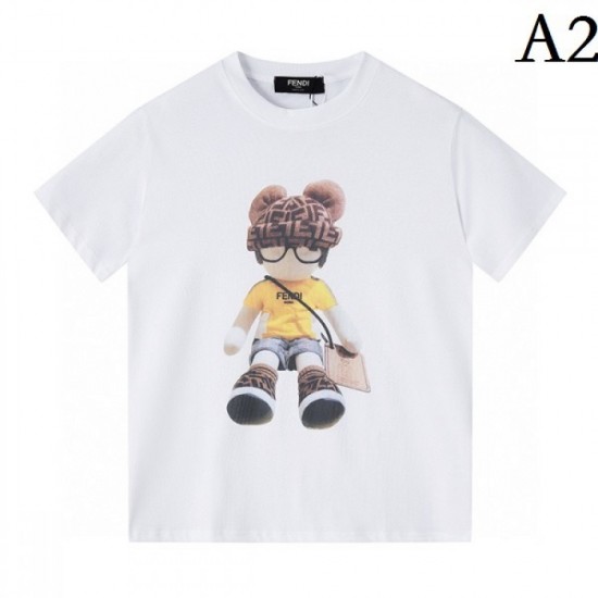 FENDI Fendi short-sleeved T-shirt 2023SS perfect for summer outings FENDI Fendi short-sleeved T-shirt 2023SS perfect for summer outings