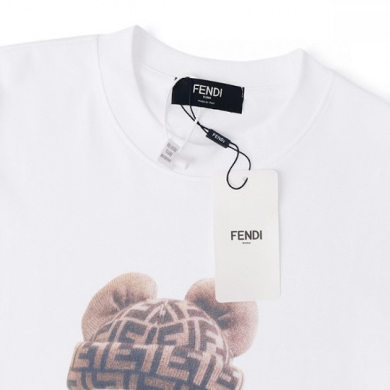 FENDI Fendi short-sleeved T-shirt 2023SS perfect for summer outings FENDI Fendi short-sleeved T-shirt 2023SS perfect for summer outings