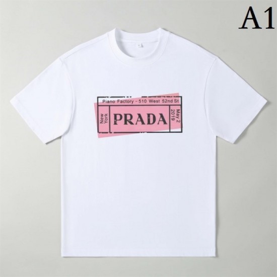 PRADA Prada short-sleeved T-shirt 2023SS high sensitive celebrities favorite PRADA Prada short-sleeved T-shirt 2023SS high sensitive celebrities favorite