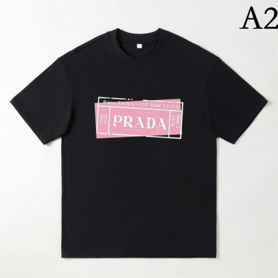 PRADA Prada short-sleeved T-shirt 2023SS high sensitive celebrities favorite PRADA Prada short-sleeved T-shirt 2023SS high sensitive celebrities favorite