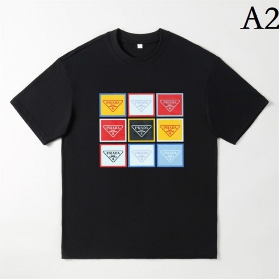 PRADA Prada short-sleeved T-shirt 2023SS excellent brand print PRADA Prada short-sleeved T-shirt 2023SS excellent brand print