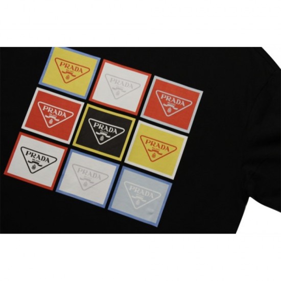 PRADA Prada short-sleeved T-shirt 2023SS excellent brand print PRADA Prada short-sleeved T-shirt 2023SS excellent brand print