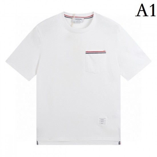 Thom Browne Thom Browne 2023SS short sleeve T-shirt with a strong sense of neatness Thom Browne Thom Browne 2023SS short sleeve T-shirt with a strong sense of neatness