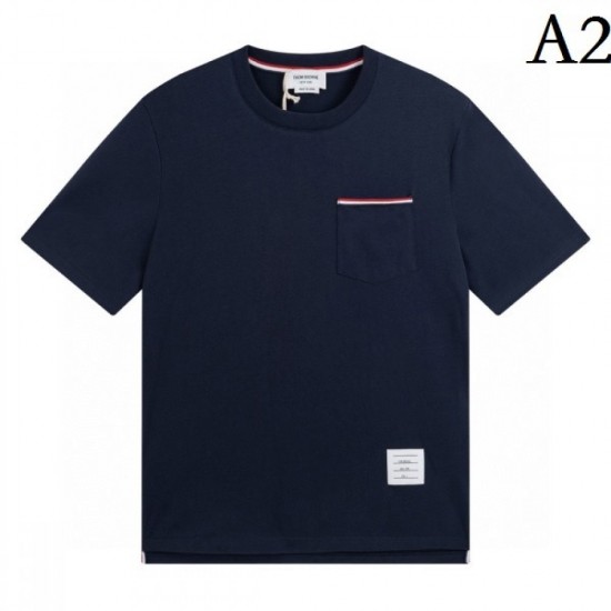 Thom Browne Thom Browne 2023SS short sleeve T-shirt with a strong sense of neatness Thom Browne Thom Browne 2023SS short sleeve T-shirt with a strong sense of neatness