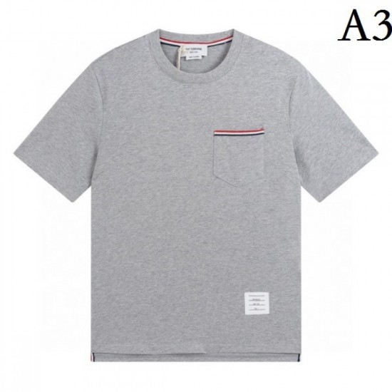 Thom Browne Thom Browne 2023SS short sleeve T-shirt with a strong sense of neatness Thom Browne Thom Browne 2023SS short sleeve T-shirt with a strong sense of neatness