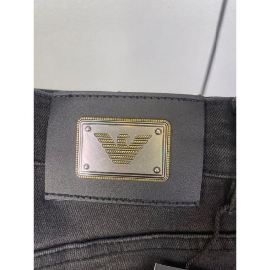 ARMANI Armani 2023FW Straight Jeans Popular New Logo Included ARMANI Armani 2023FW Straight Jeans Popular New Logo Included