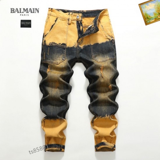 BALMAIN New this summer 2023SS jeans that can create a sense of leisure for adults BALMAIN New this summer 2023SS jeans that can create a sense of leisure for adults