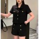 BALMAIN This is perfect 2023SS short sleeve coat + high waist pants 2 piece set up BALMAIN This is perfect 2023SS short sleeve coat + high waist pants 2 piece set up
