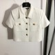 BALMAIN This is perfect 2023SS short sleeve coat + high waist pants 2 piece set up BALMAIN This is perfect 2023SS short sleeve coat + high waist pants 2 piece set up