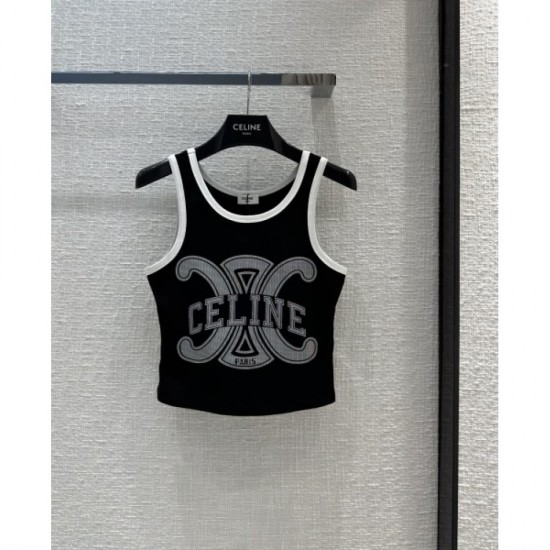 CELINE Celine cute sold out guaranteed popular 2023SS printed waistcoat CELINE Celine cute sold out guaranteed popular 2023SS printed waistcoat