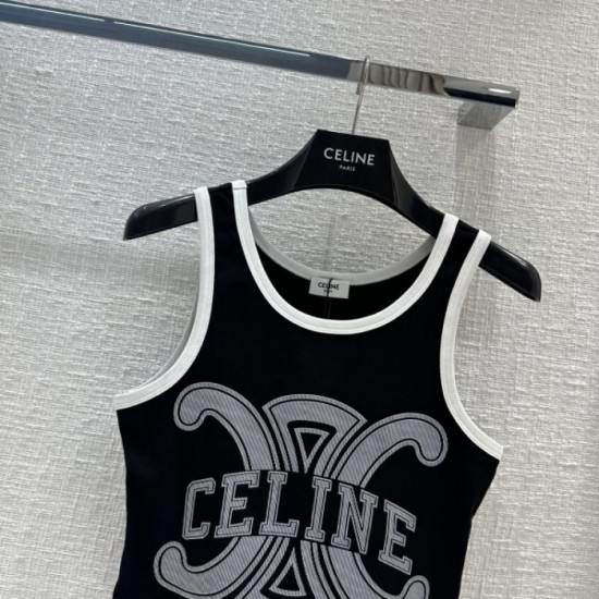CELINE Celine cute sold out guaranteed popular 2023SS printed waistcoat CELINE Celine cute sold out guaranteed popular 2023SS printed waistcoat